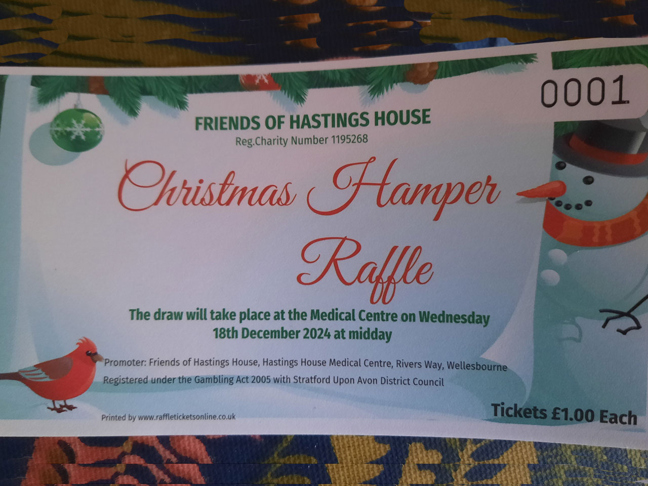 2024 Christmas Hamper Raffle Ticket